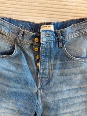 Free People WE THE FREE Good Luck Mid-Rise Barrel  Jeans